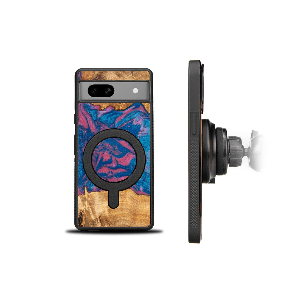 Holzhülle für Google Pixel 7A, Bewood Unique Neons Vegas
