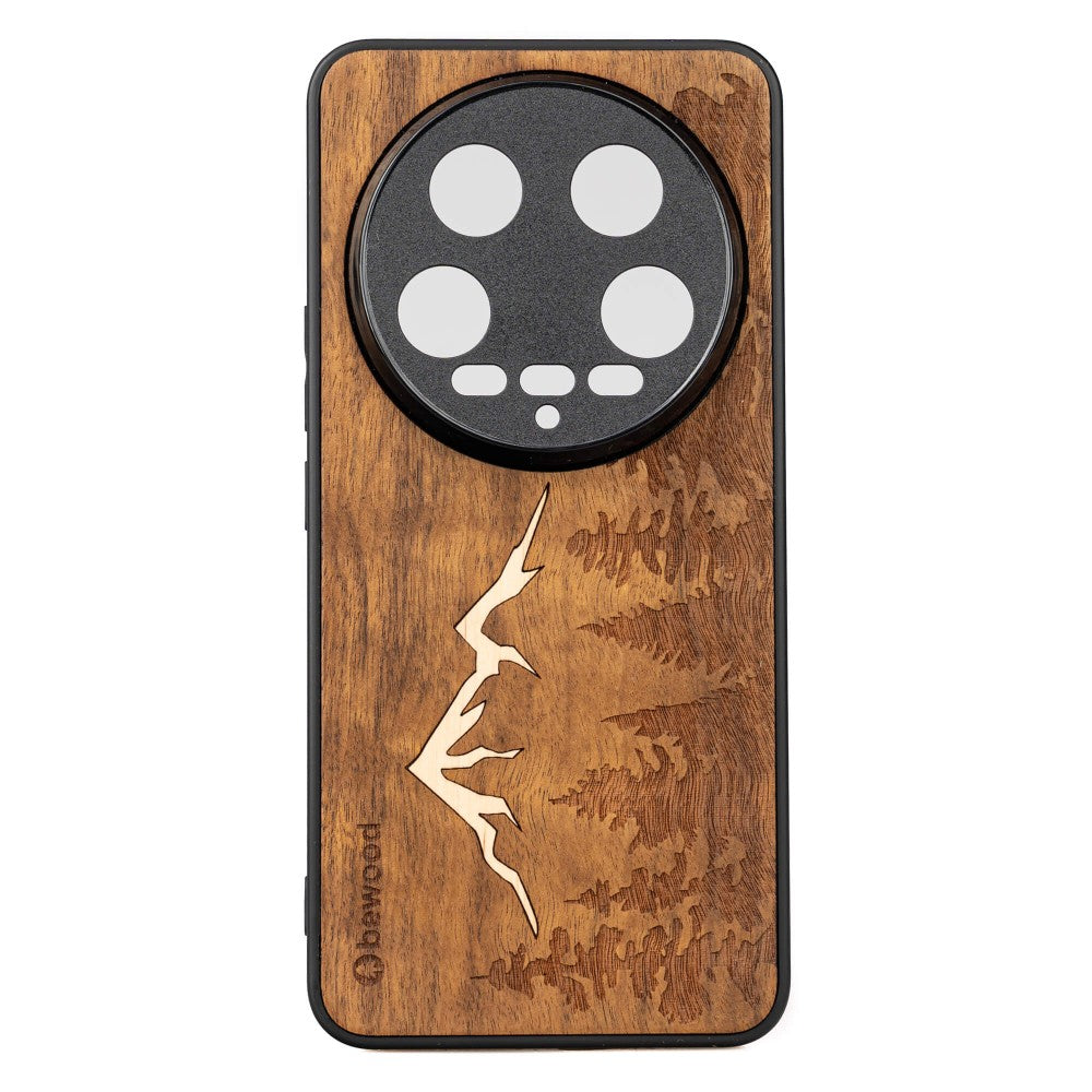 Holzhülle für Xiaomi 14 Ultra, Bewood Imbuia-Gebirge