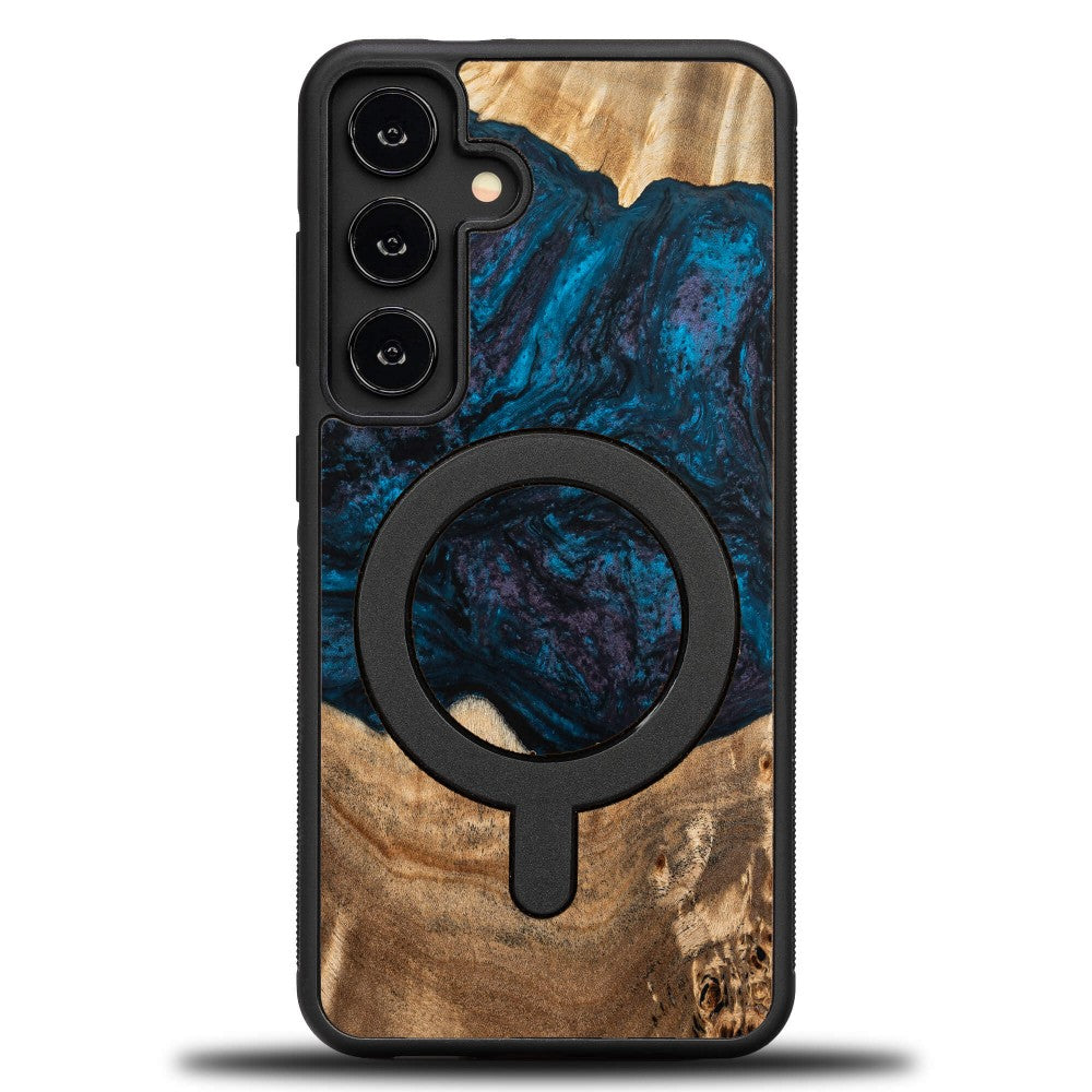 Holzhülle für Galaxy S24, Bewood Unique Planets Neptun für MagSafe