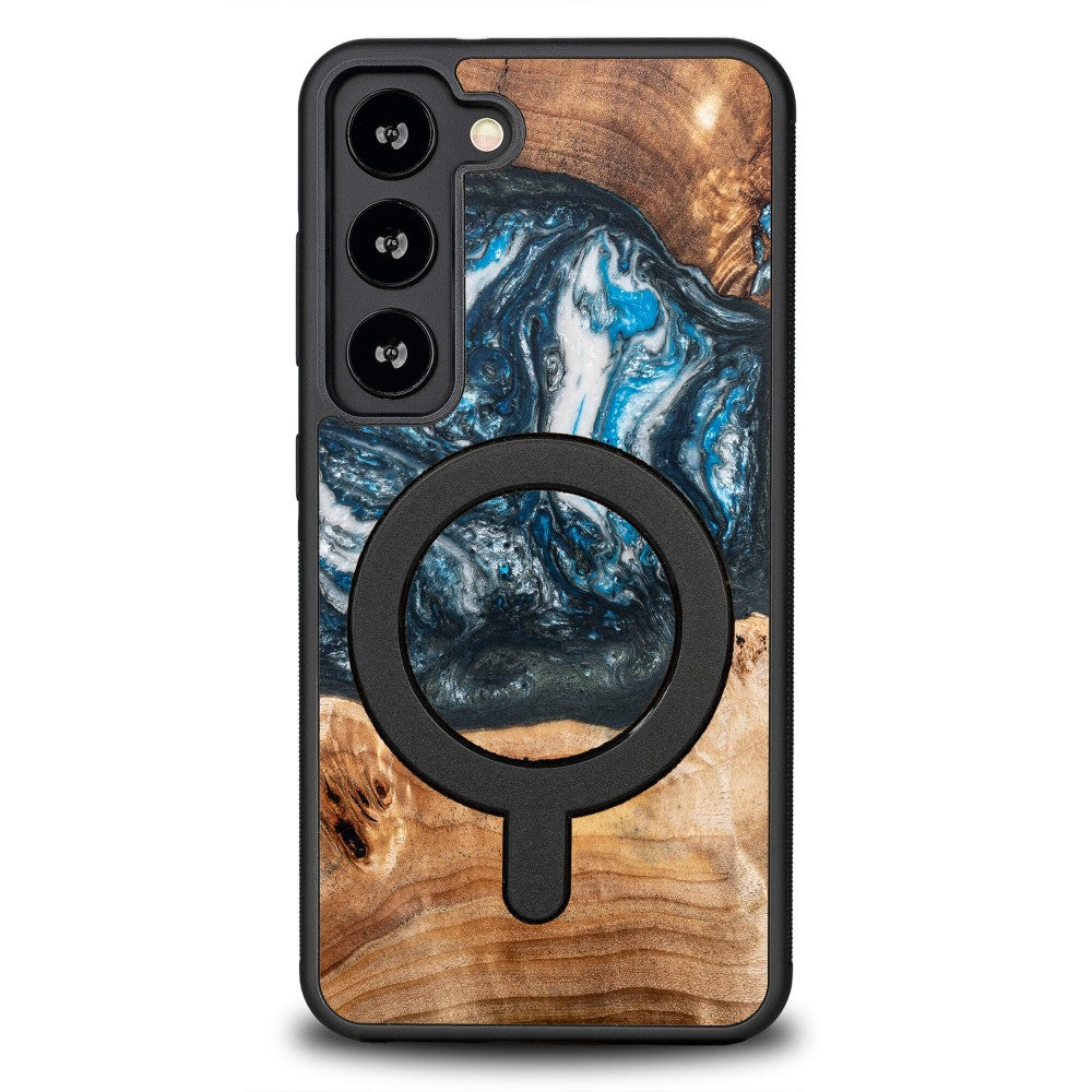 Holzhülle für Galaxy S23, Bewood Unique Planets Erde für MagSafe