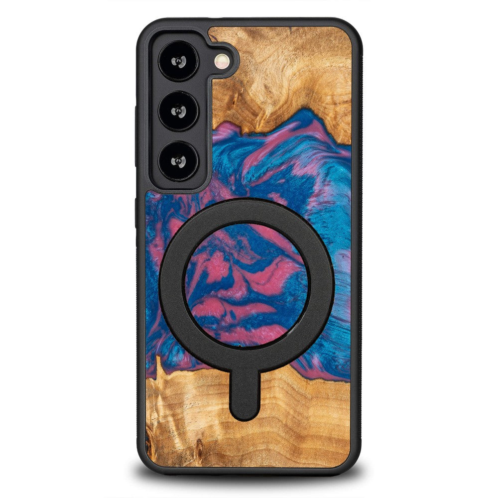 Holzhülle für Galaxy S23, Bewood Unique Neons Vegas für MagSafe