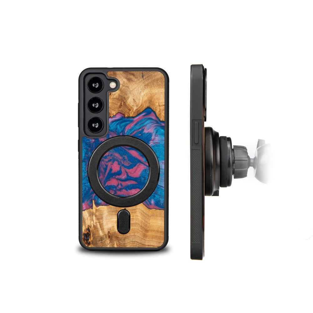Holzhülle für Galaxy S23, Bewood Unique Neons Vegas für MagSafe