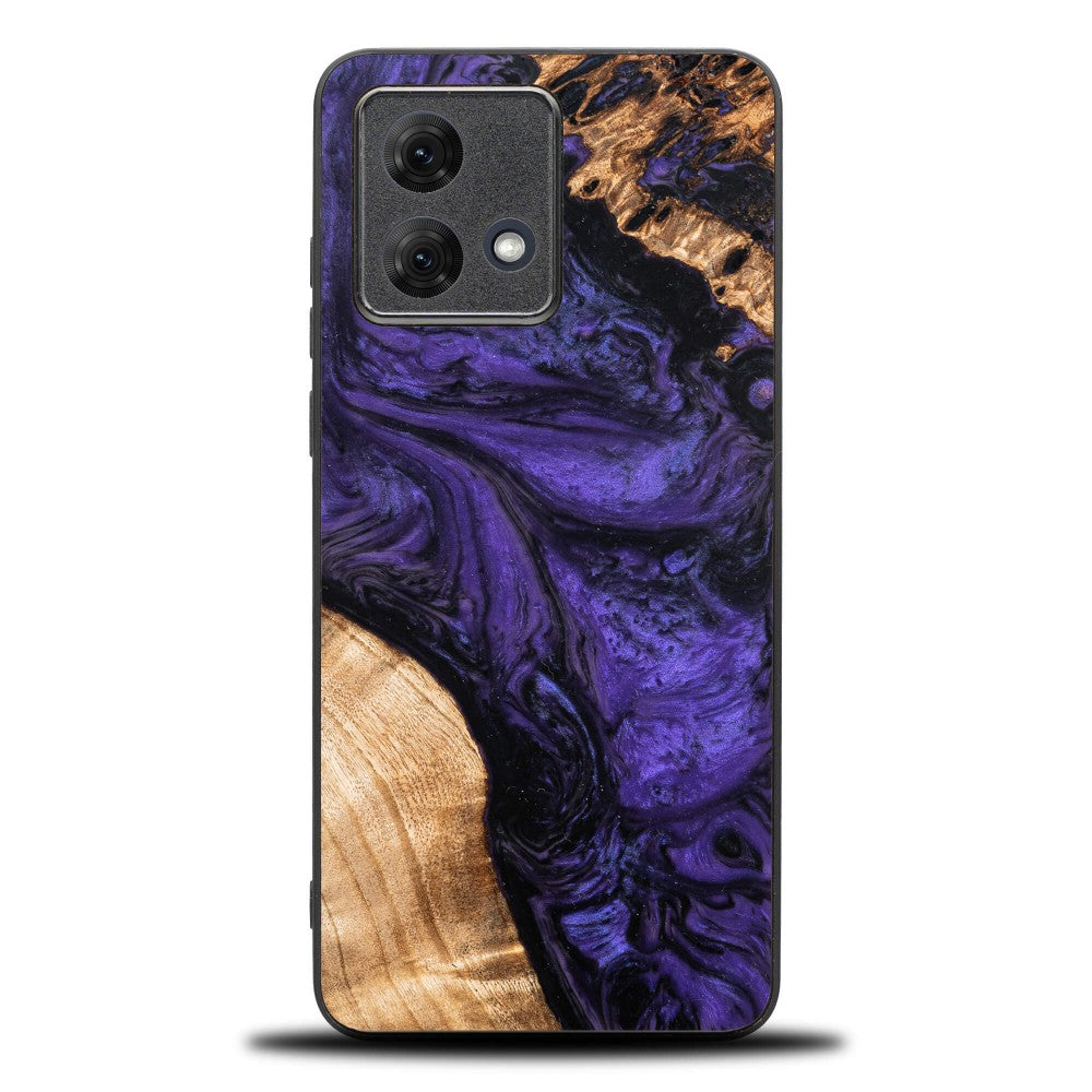 Holzhülle für Motorola Moto G84 5G, Bewood Unique Violet