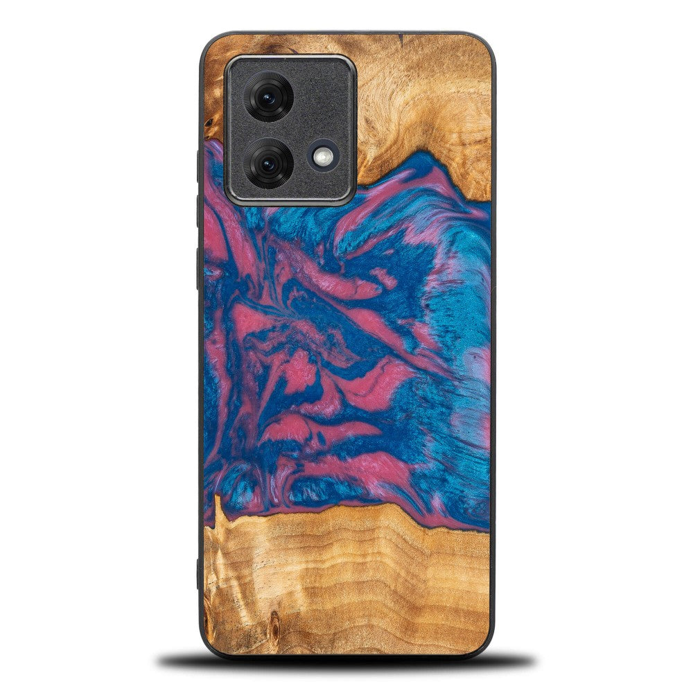 Holzhülle für Motorola Moto G84 5G, Bewood Unique Neons Vegas