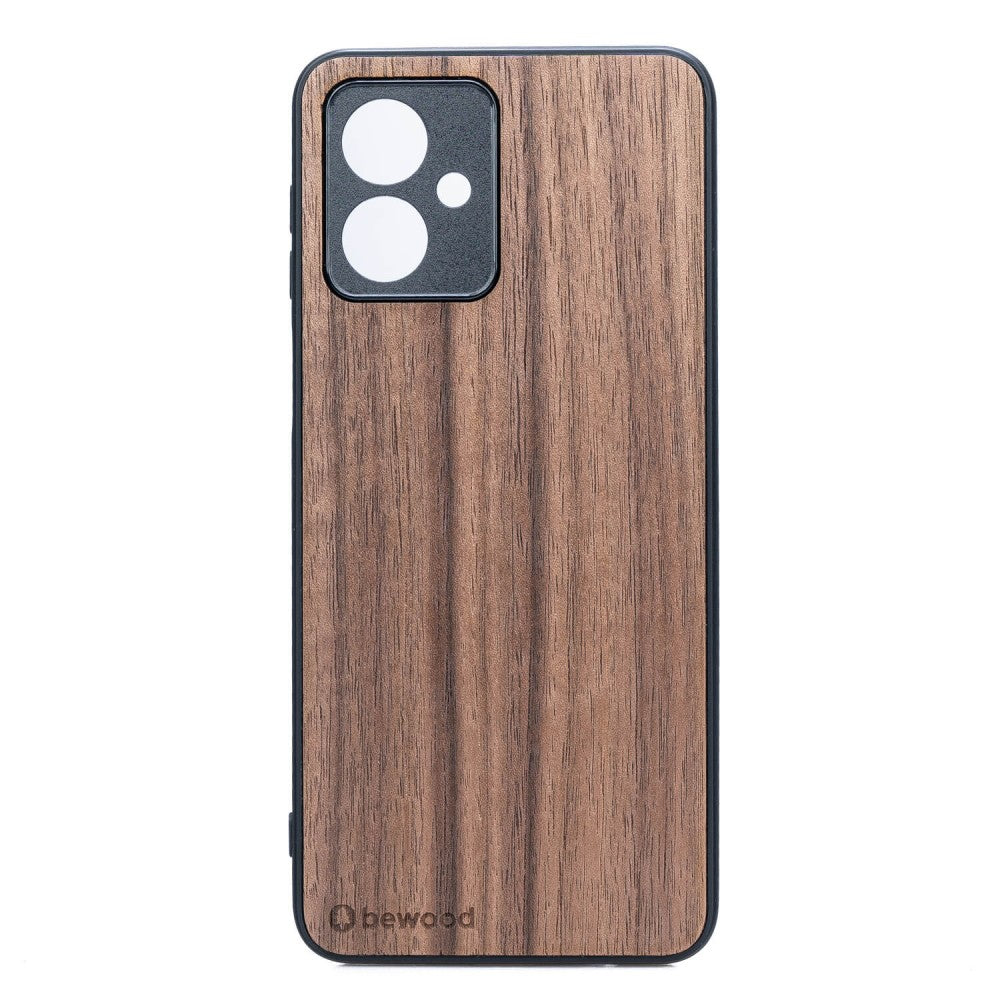 Holzhülle für Motorola Moto G54 5G, Bewood Amerikanischer Nussbaum