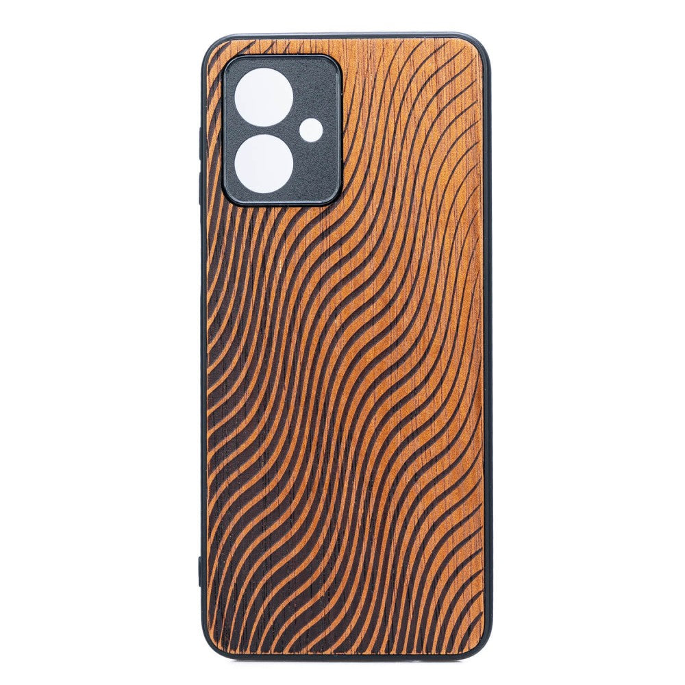 Holzhülle für Motorola Moto G54 5G, Bewood Merbauwellen