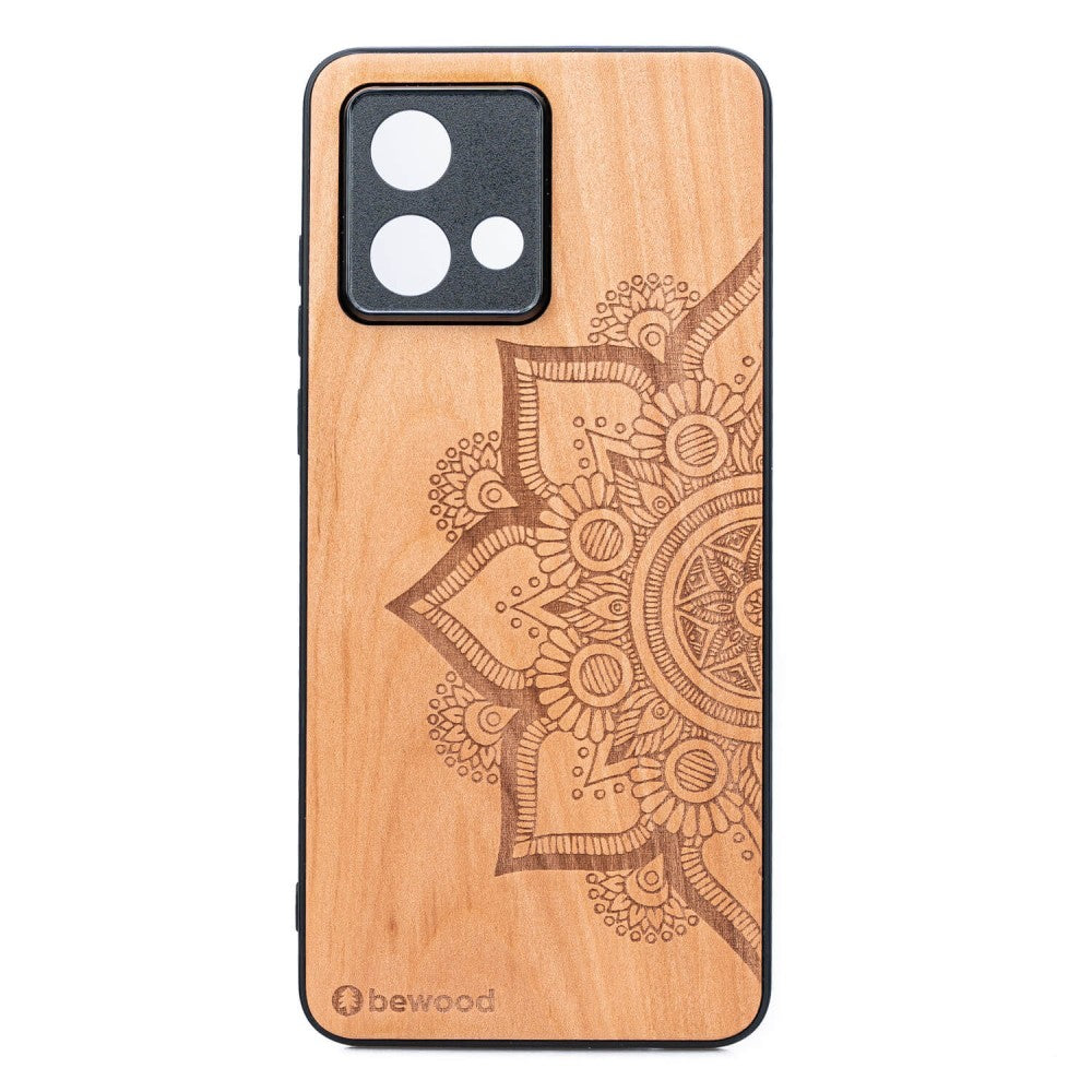 Holzhülle für Motorola Moto G84 5G, Bewood Apfelbaum Mandala