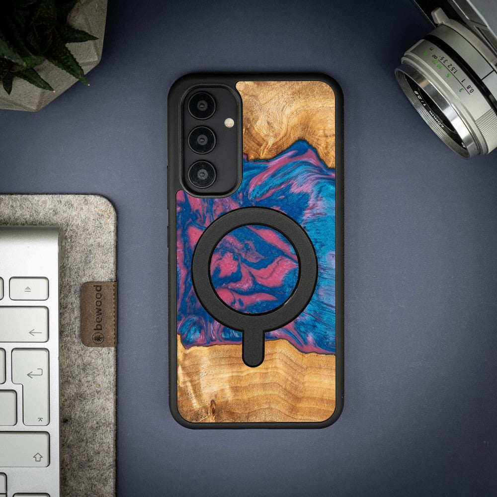 Holzhülle für Galaxy A54 5G, Bewood Unique Neons Vegas für MagSafe