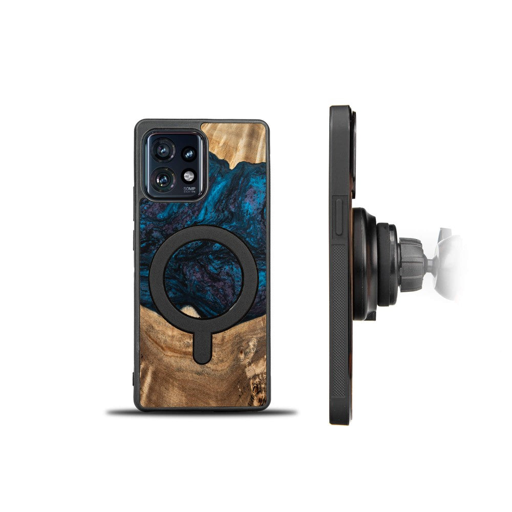 Holzhülle für Motorola Edge 40 Pro, Bewood Unique Planets Neptun für MagSafe