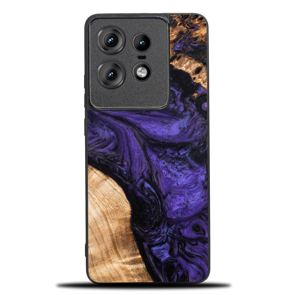 Holzhülle für Motorola Edge 50 Pro, Bewood Unique Violet