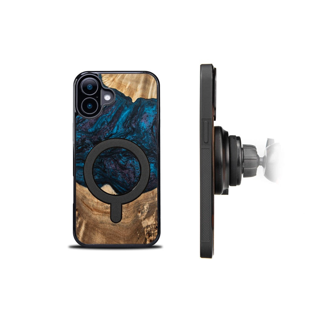 Holzhülle für iPhone 16 Plus, Bewood Unique Planets Neptun für MagSafe