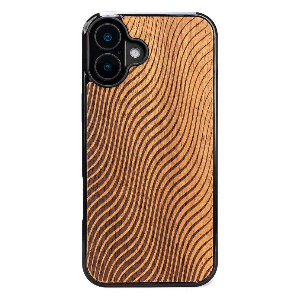 Holzhülle für iPhone 16 Plus, Bewood Merbauwellen