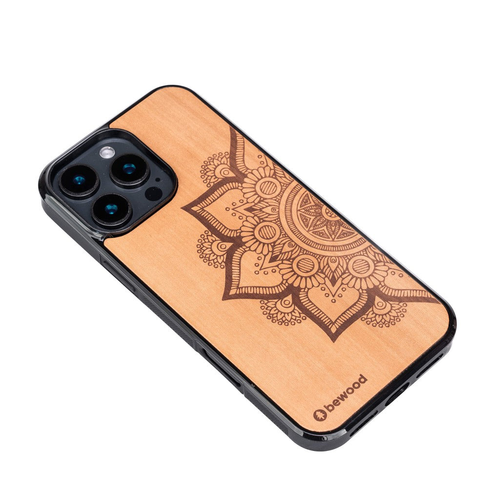 Holzhülle für iPhone 16 Pro Max, Bewood Apfelbaum Mandala