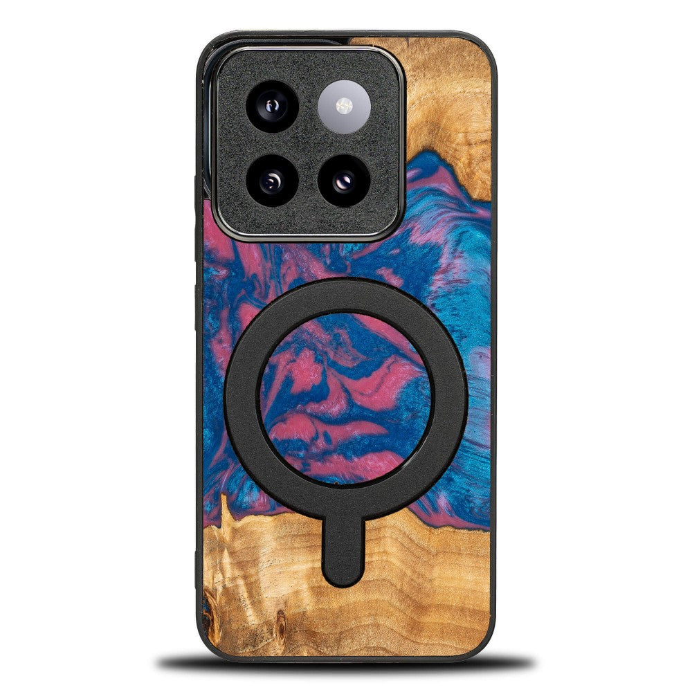 Holzhülle für Xiaomi 14T Pro, Bewood Unique Neons Vegas für MagSafe