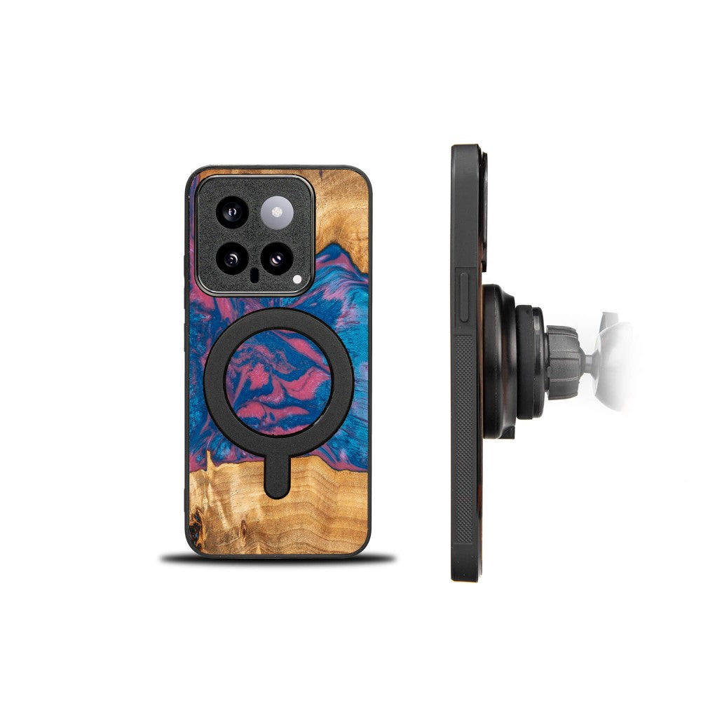 Holzhülle für Xiaomi 14T Pro, Bewood Unique Neons Vegas für MagSafe