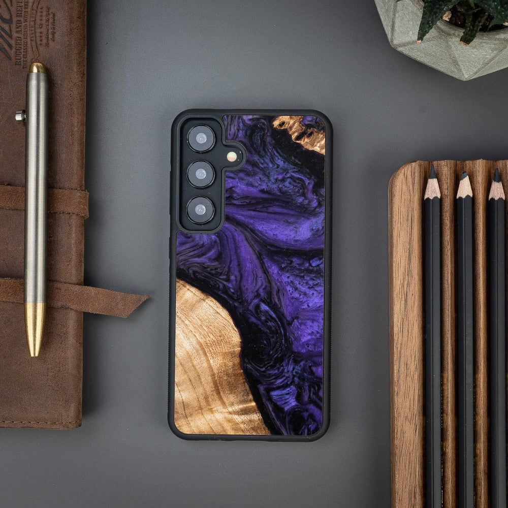 Holzhülle für Galaxy S25, Bewood Unique Violet