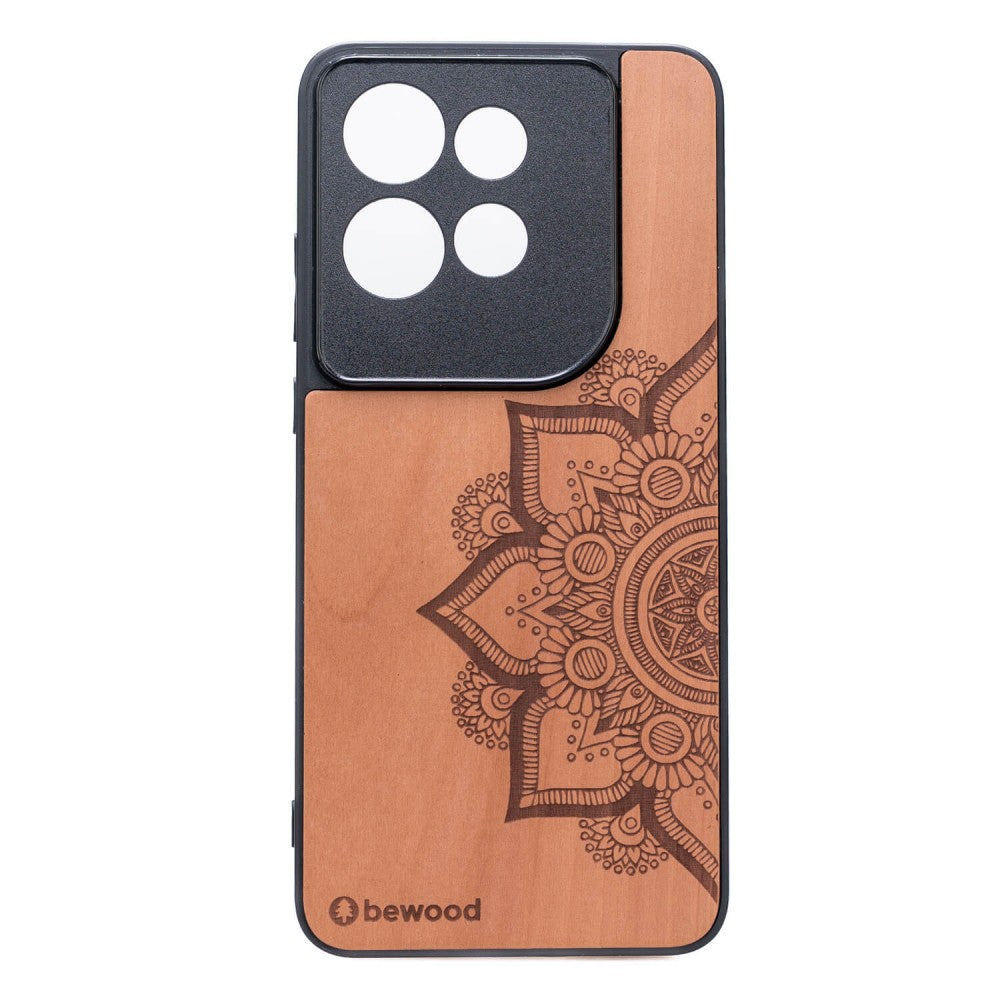Holzhülle für Motorola Edge 50 Neo, Bewood Apfelbaum Mandala