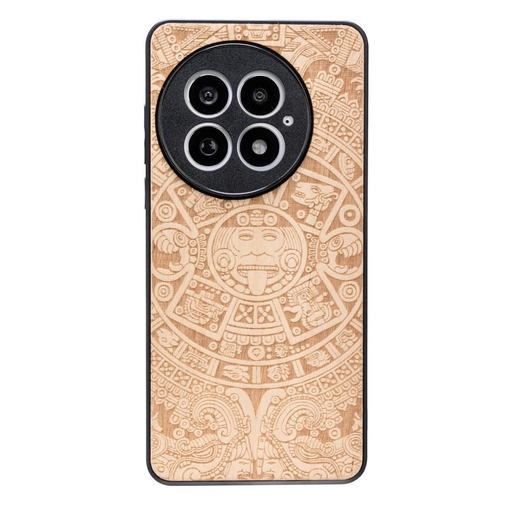 Holzhülle für OnePlus 13, Bewood Aniegre Aztekischer Kalender