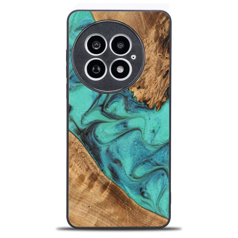 Holzhülle für OnePlus 13, Bewood Unique Turquoise