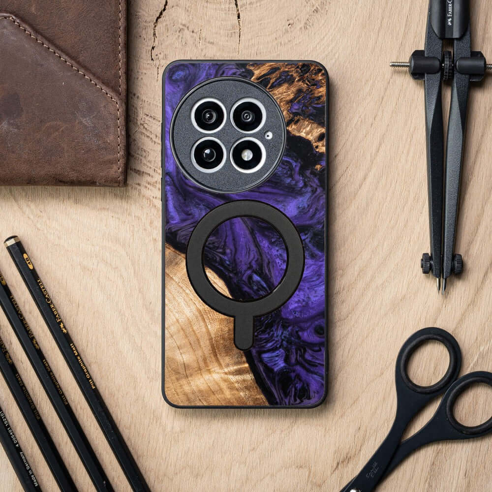 Holzhülle für OnePlus 13, Bewood Unique Violet für MagSafe