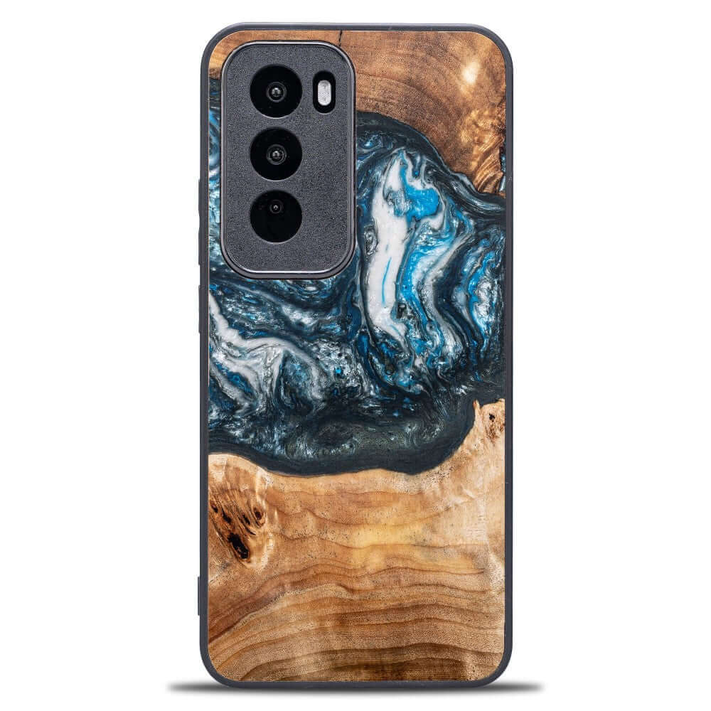 Holzhülle für Oppo Reno 12, Bewood Unique Planets Erde