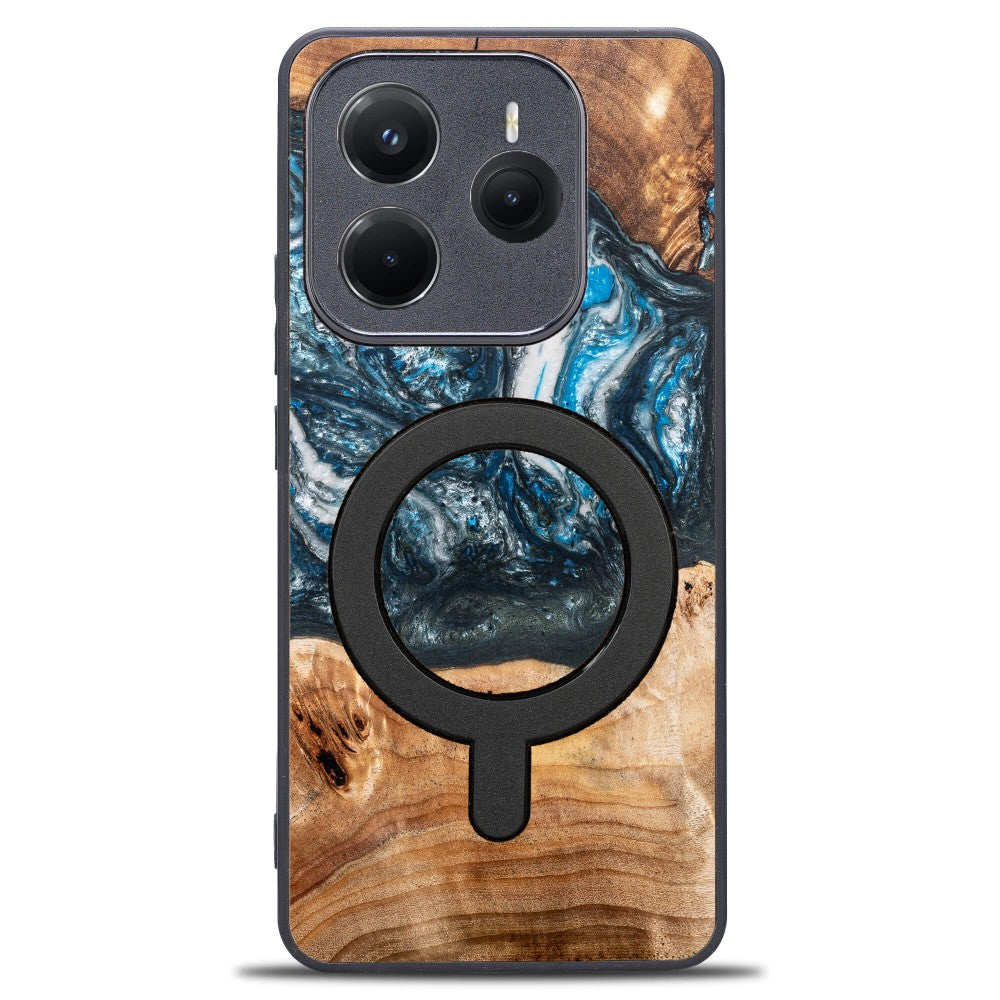 Holzhülle für Xiaomi Redmi Note 14 5G, Bewood Unique Planets Erde für MagSafe
