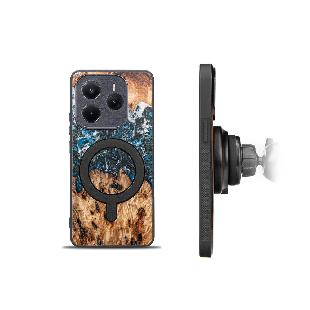 Holzhülle für Xiaomi Redmi Note 14 5G, Bewood Unique Planets Erde für MagSafe