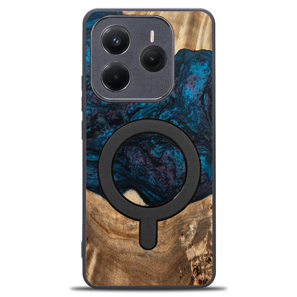 Holzhülle für Xiaomi Redmi Note 14 5G, Bewood Unique Planets Neptun für MagSafe
