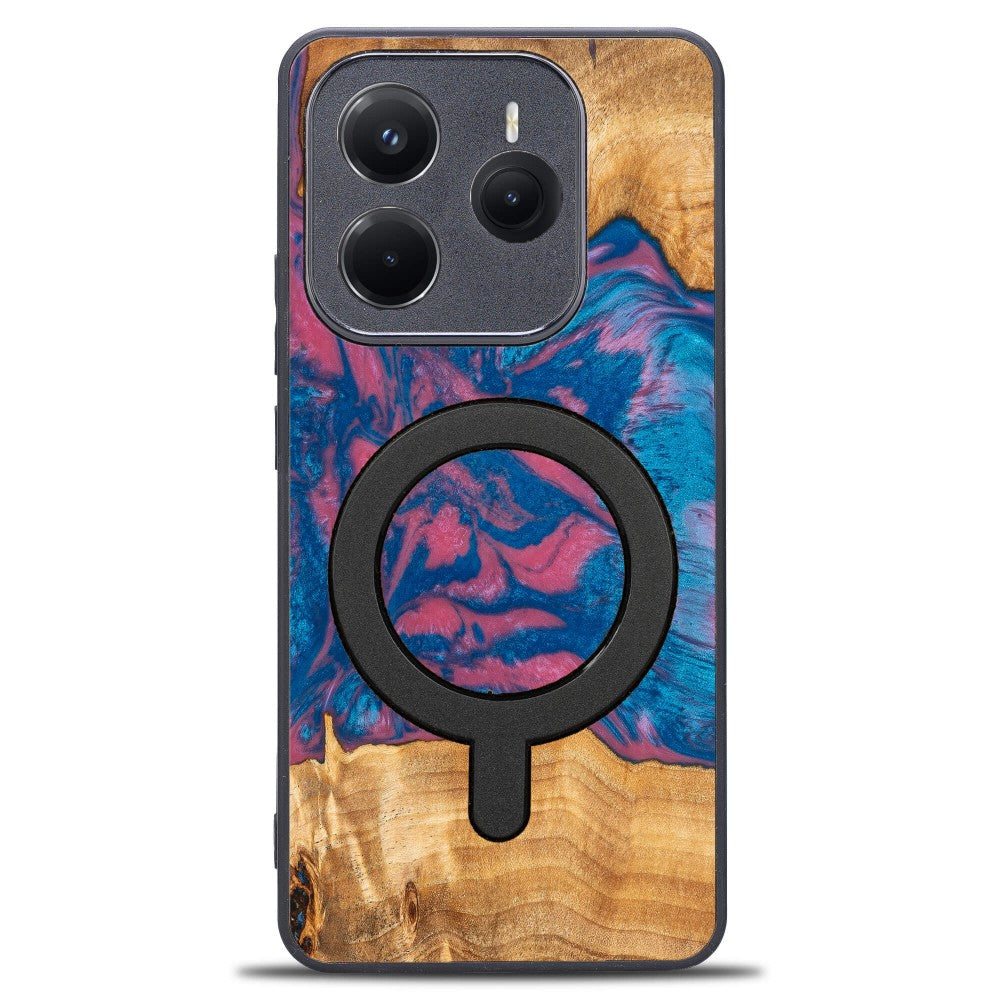Holzhülle für Xiaomi Redmi Note 14 5G, Bewood Unique Neons Vegas für MagSafe