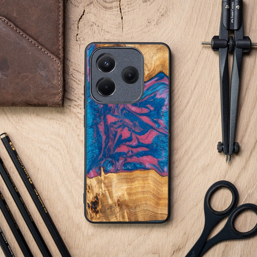 Holzhülle für Xiaomi Redmi Note 14 5G, Bewood Unique Neons Vegas