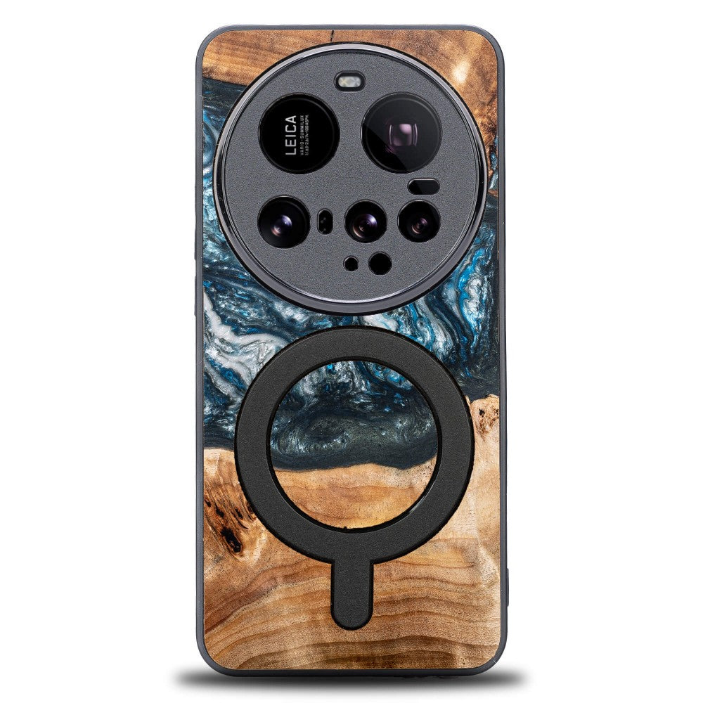 Holzhülle für Xiaomi 15 Ultra, Bewood Unique Planets Erde für MagSafe