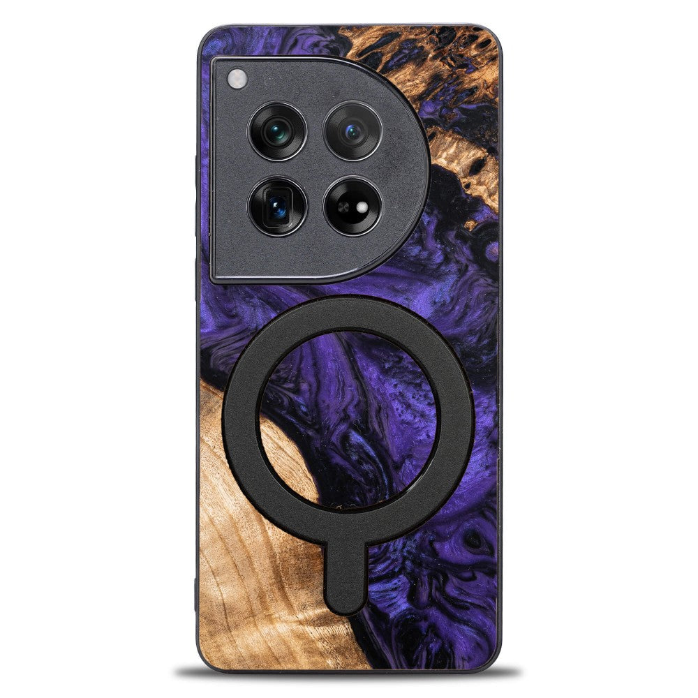 Holzhülle für OnePlus 12, Bewood Unique Violet für MagSafe