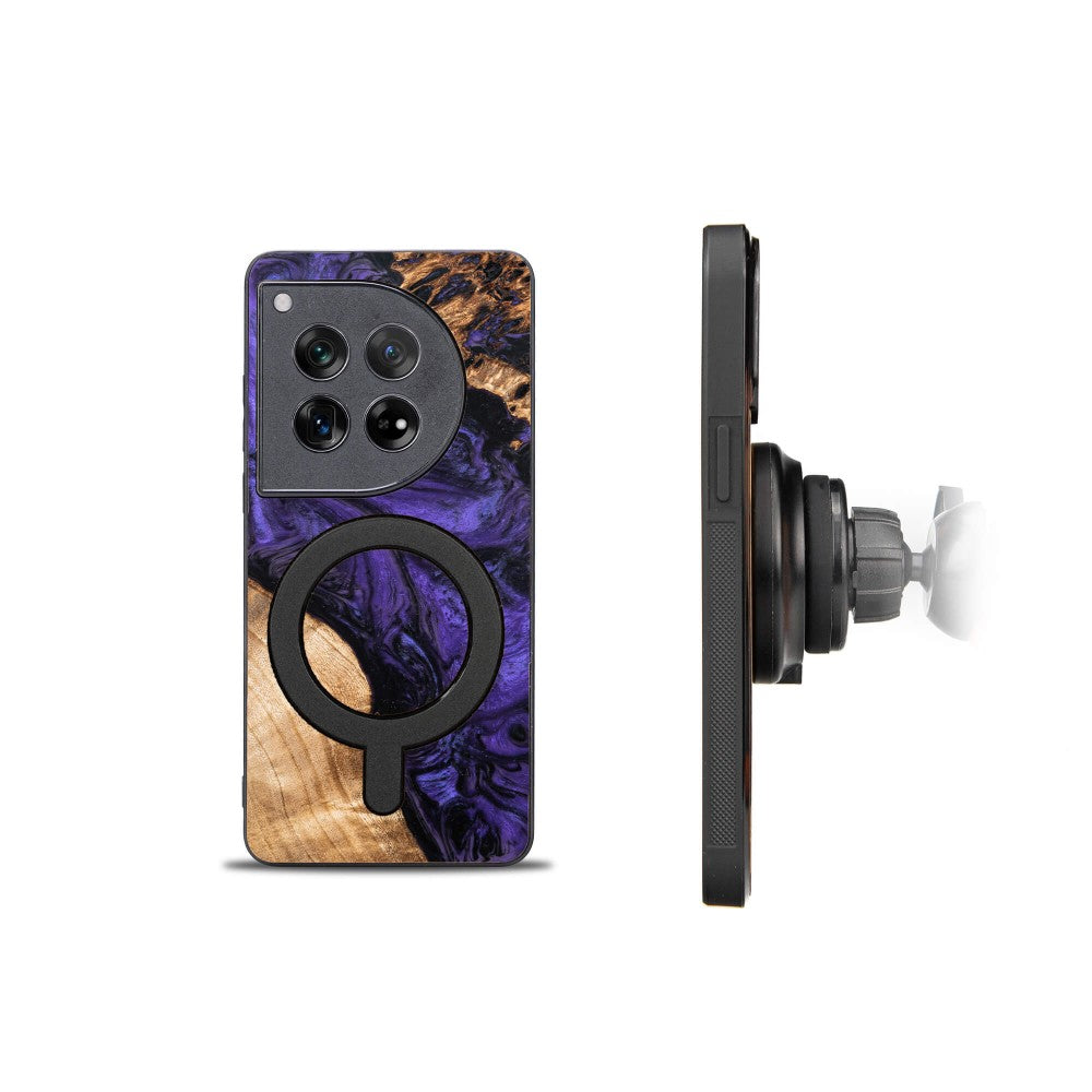 Holzhülle für OnePlus 12, Bewood Unique Violet für MagSafe