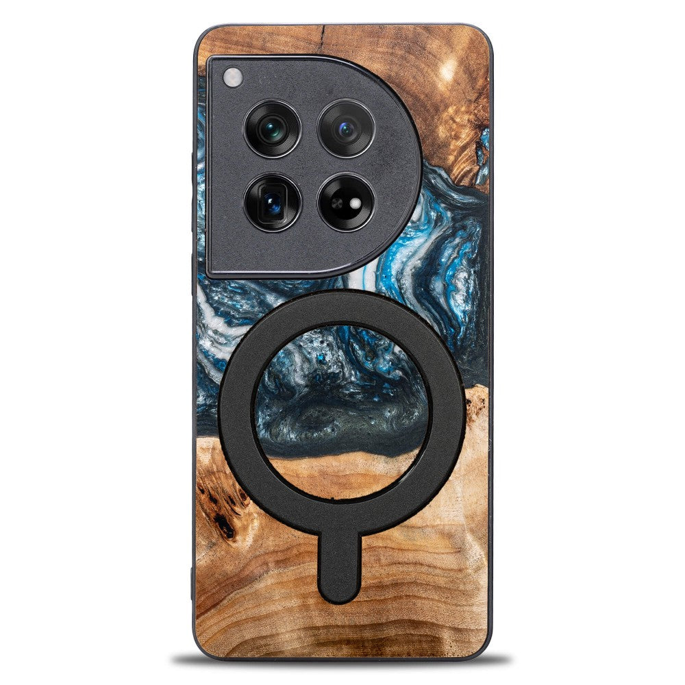 Holzhülle für OnePlus 12, Bewood Unique Planets Erde für MagSafe