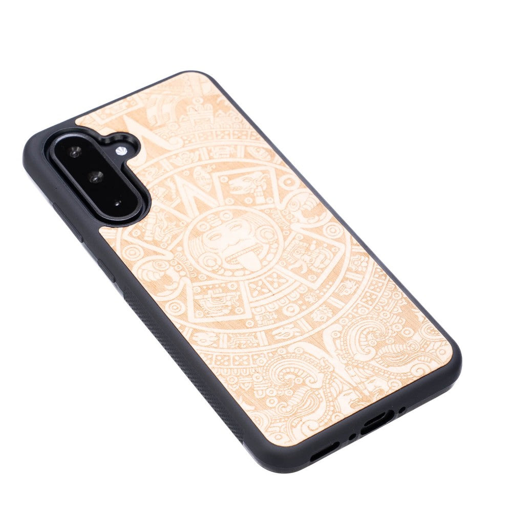 Holzhülle für Galaxy A56 5G, Bewood Aniegre Aztekischer Kalender