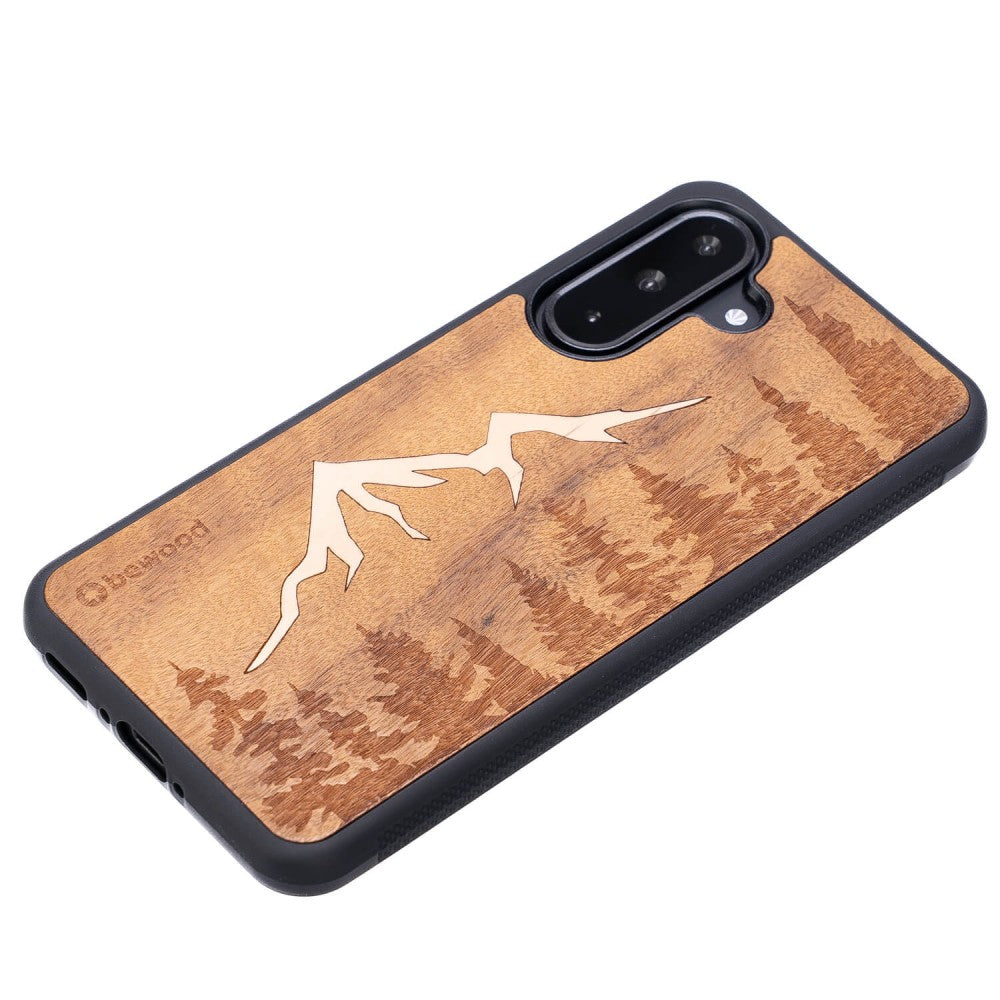 Holzhülle für Galaxy A56 5G, Bewood Imbuia-Gebirge