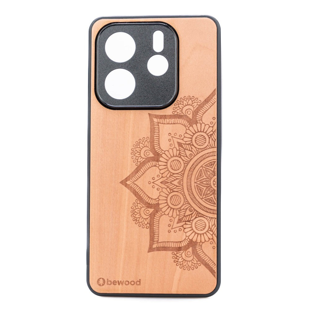 Holzhülle für Xiaomi Redmi Note 14 5G, Bewood Apfelbaum Mandala