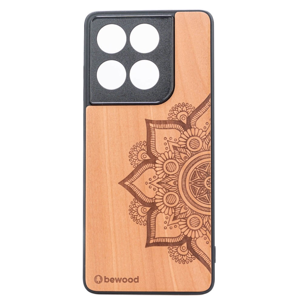 Holzhülle für Motorola Edge 60 Fusion / Motorola Edge 60, Bewood Apfelbaum Mandala
