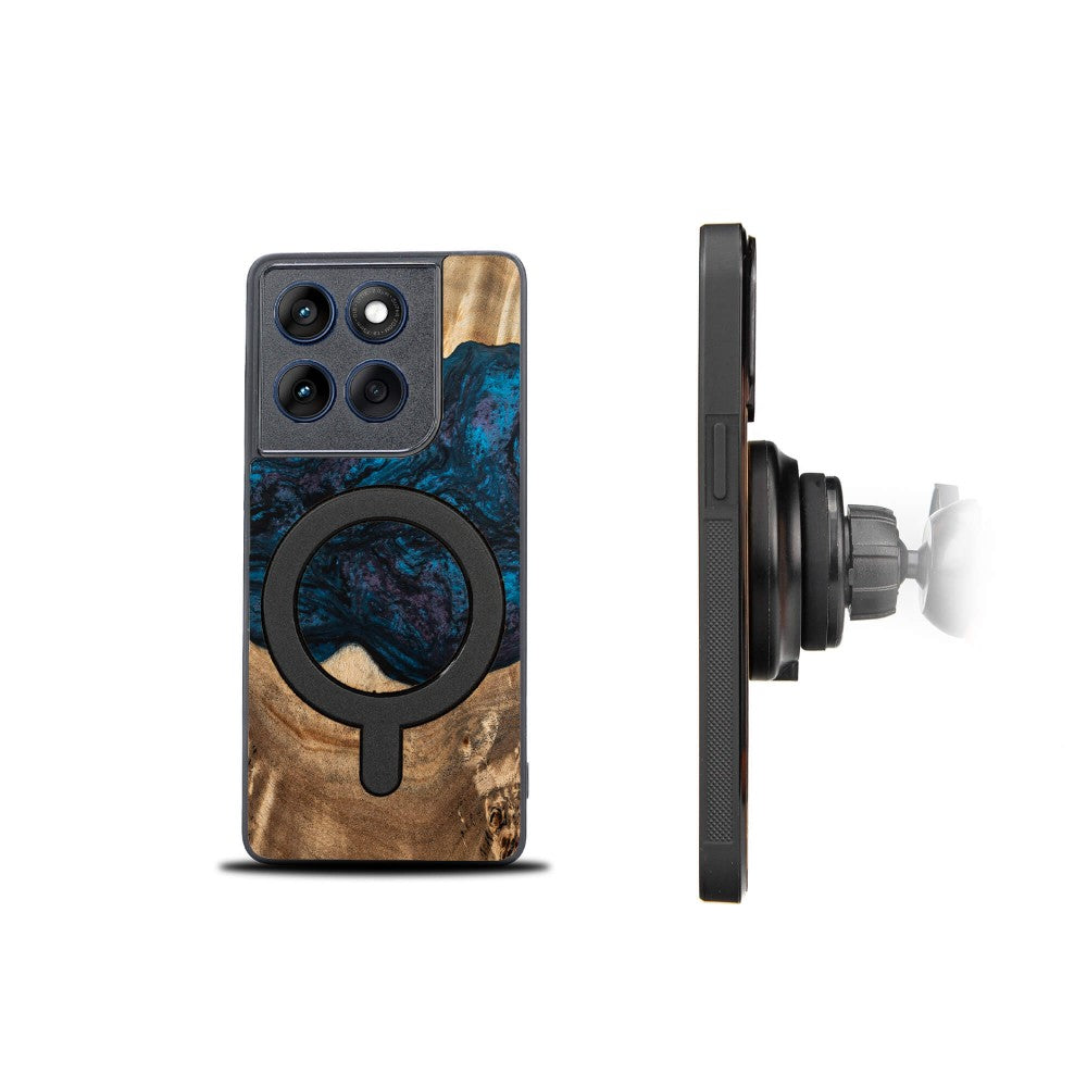 Holzhülle für Motorola Edge 60 Fusion / Motorola Edge 60, Bewood Unique Planets Neptun für MagSafe