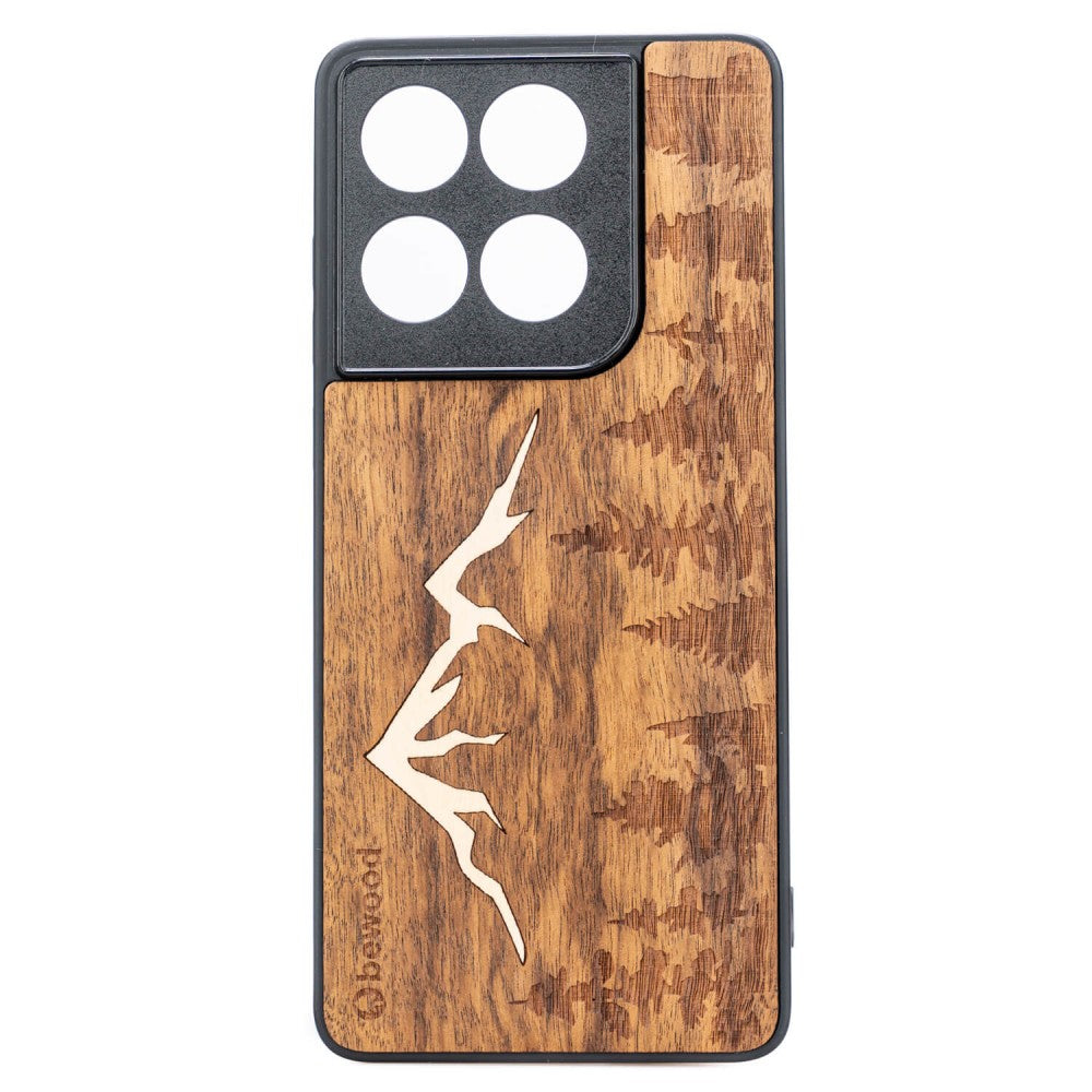 Holzhülle für Motorola Edge 60 Pro, Bewood Imbuia-Gebirge