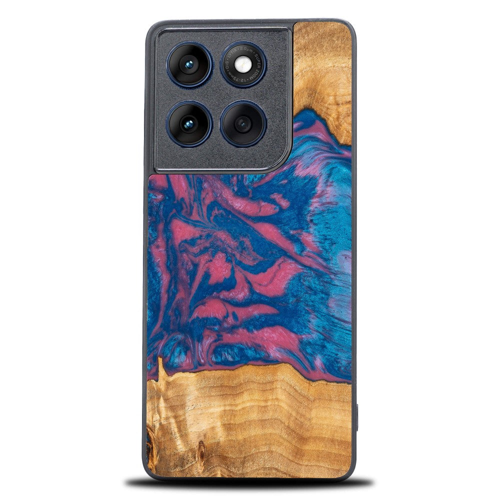 Holzhülle für Motorola Edge 60 Pro, Bewood Unique Neons Vegas