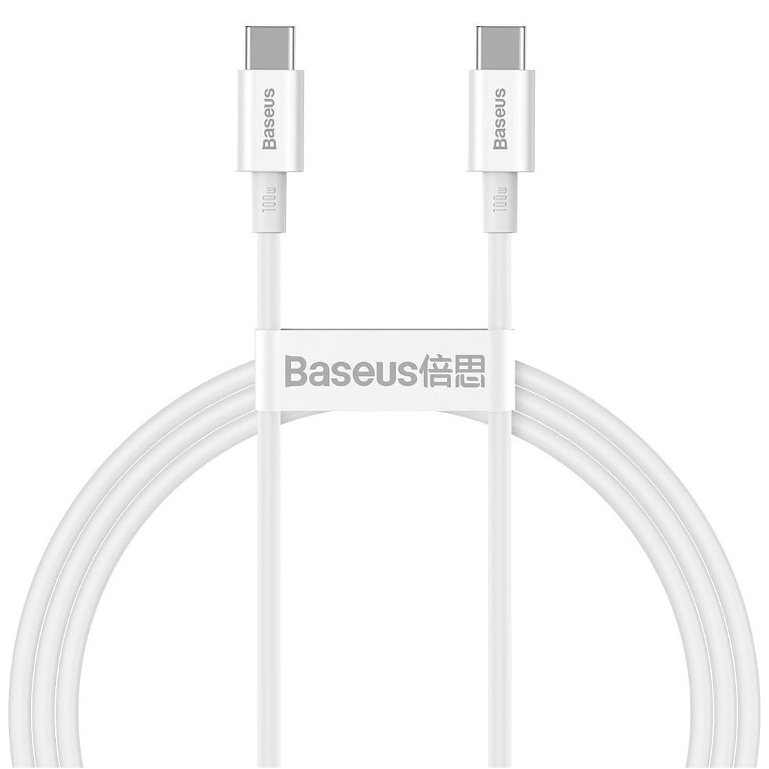 Kabel Baseus Superior 100W 5A USB-C für USB-C 1m, Weiß