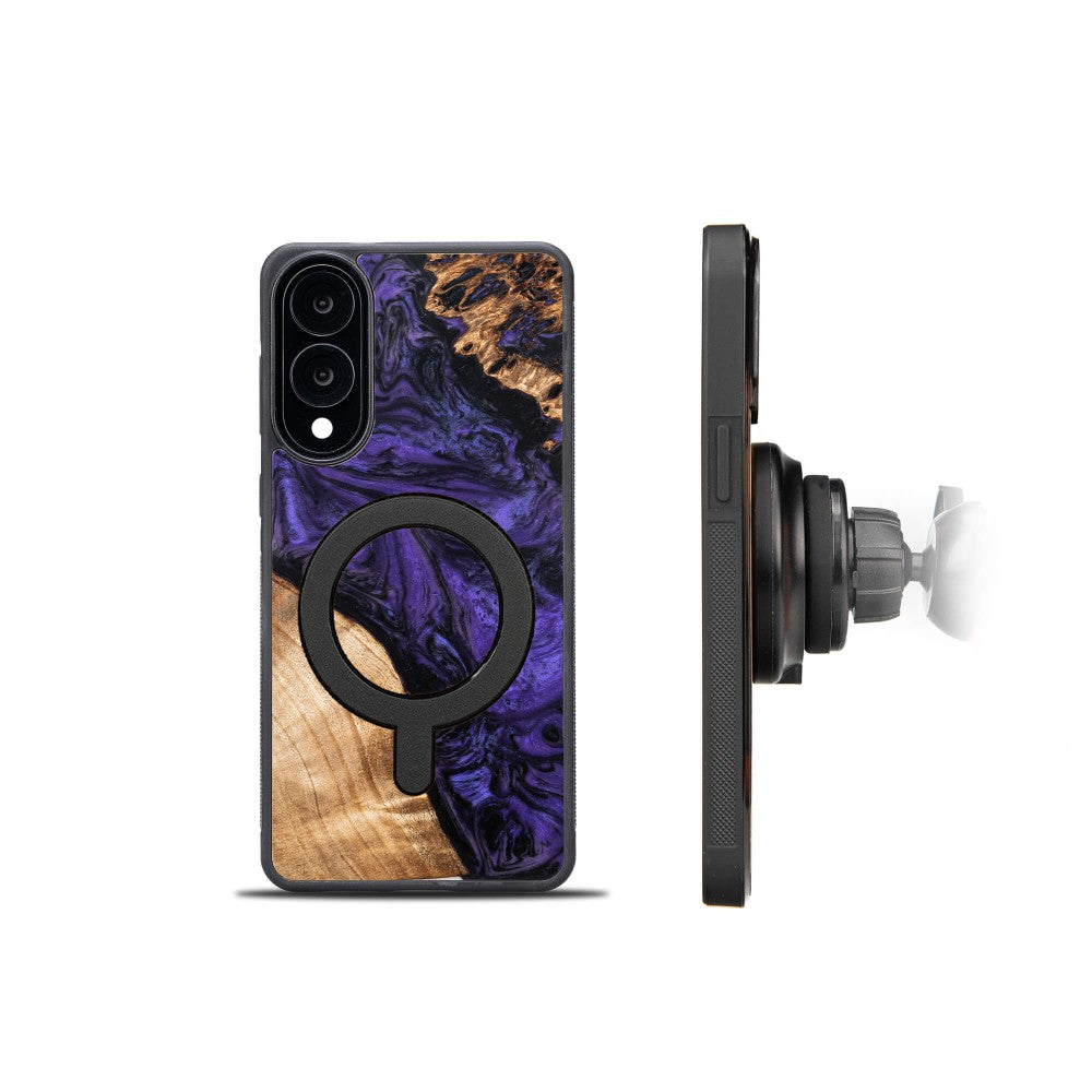 Holzhülle für Galaxy S25 Edge, Bewood Unique Violet für MagSafe