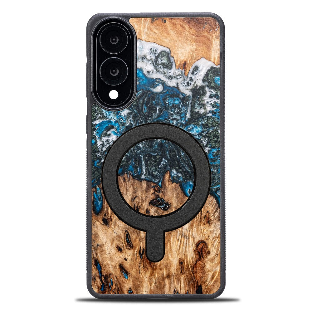 Holzhülle für Galaxy S25 Edge, Bewood Unique Planets Erde für MagSafe