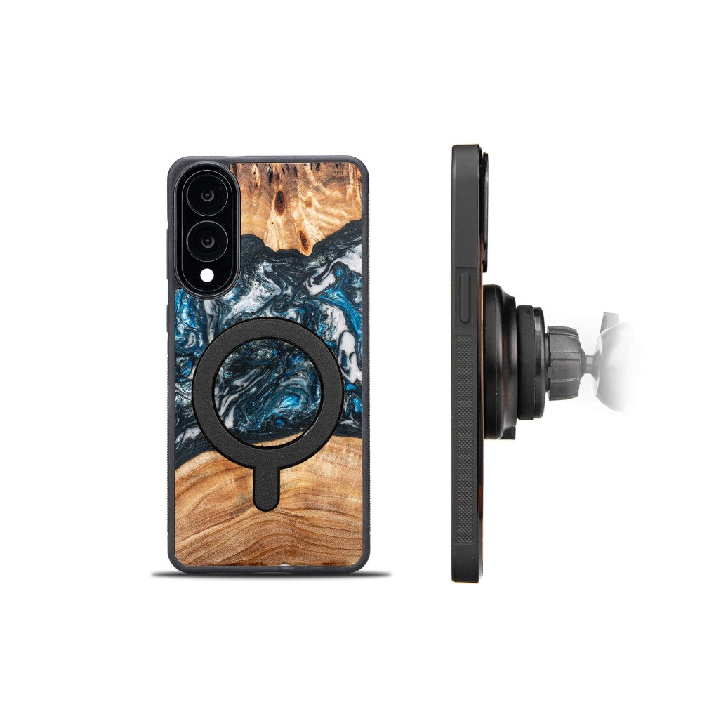 Holzhülle für Galaxy S25 Edge, Bewood Unique Planets Erde für MagSafe