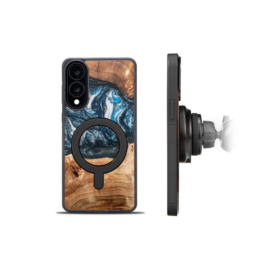 Holzhülle für Galaxy S25 Edge, Bewood Unique Planets Erde für MagSafe