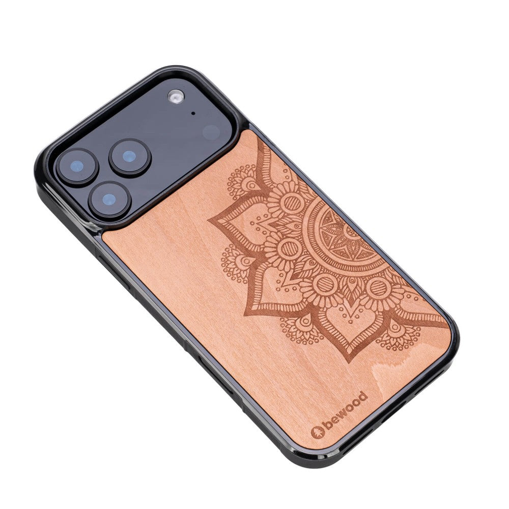 Holzhülle für iPhone 17 Pro Max, Bewood Apfelbaum Mandala