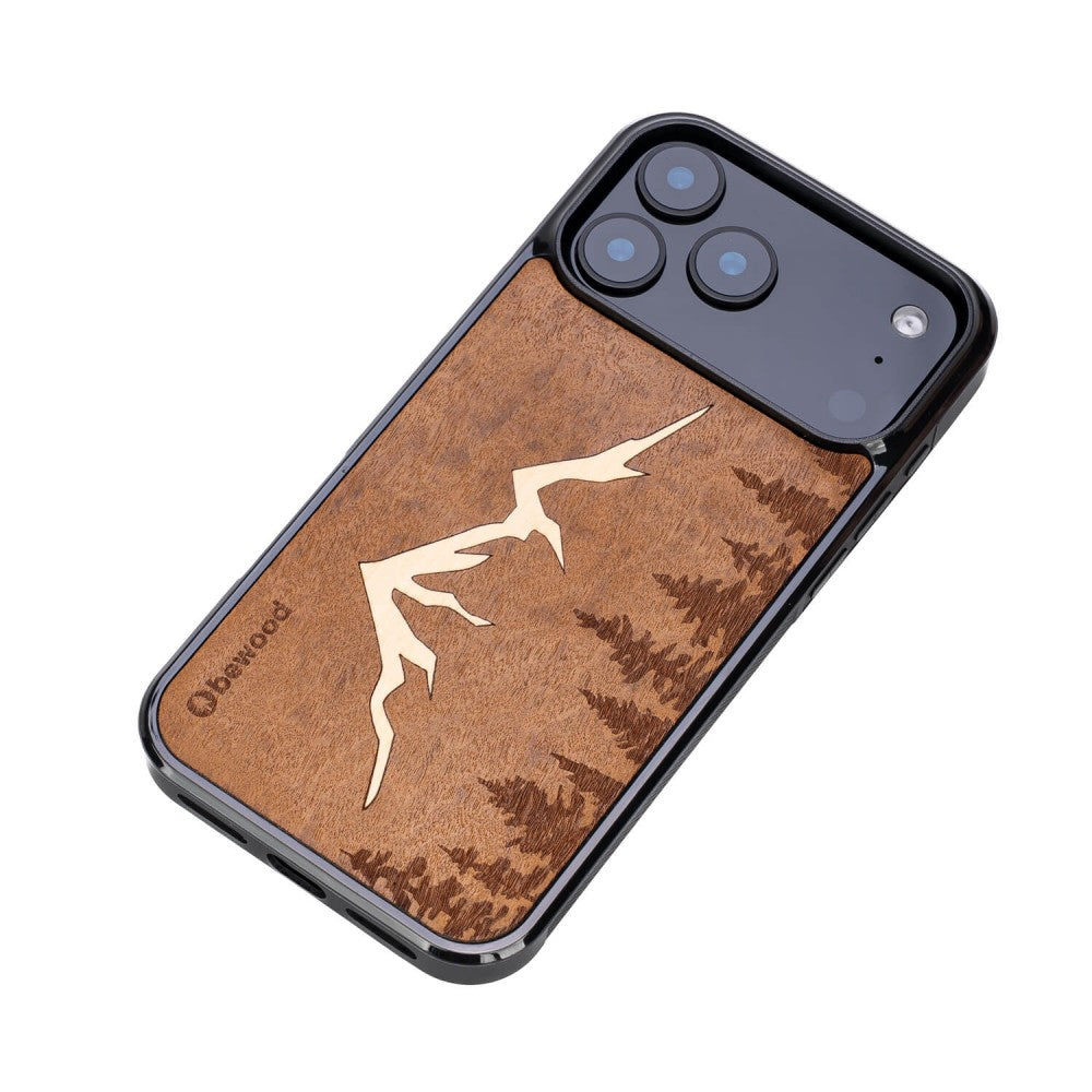Holzhülle für iPhone 17 Pro Max, Bewood Imbuia-Gebirge