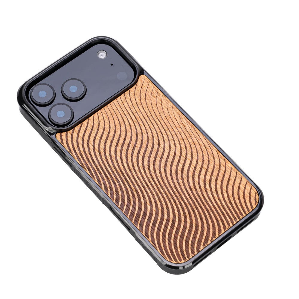 Holzhülle für iPhone 17 Pro Max, Bewood Merbauwellen
