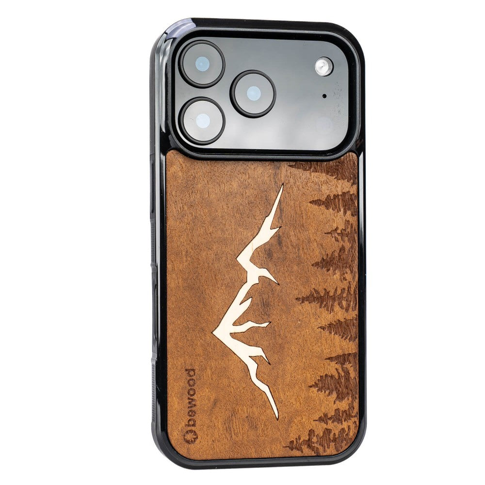 Holzhülle für iPhone 17 Pro, Bewood Imbuia-Gebirge